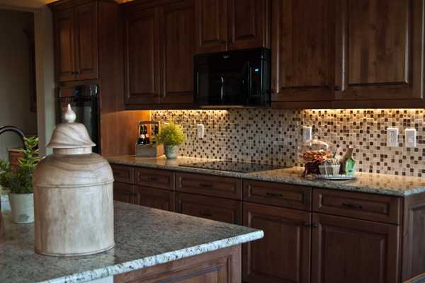 Kitchen with LED lights