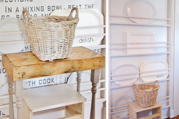 DIY plate rack to display oversize plates