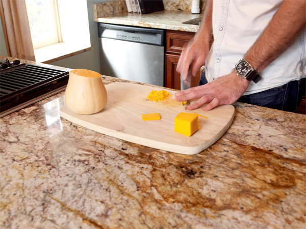 Chef Johnson using his 10-inch slicing knife