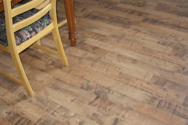 Low-maintenance laminate plank flooring