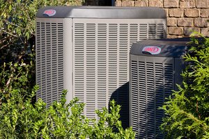 Lennox air conditioners outside house
