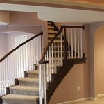 basement-ceiling-staircase-basementsplus Redone ceiling and stairwell in remodeled basement