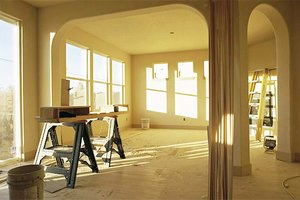 Sawhorse in home under renovation