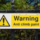 A sign for anti-climb paint