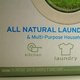 Box of cleaning product with the term natural