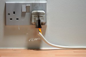 Electrical outlet catching on fire