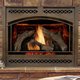 Direct-vent gas fireplace in home
