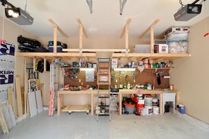 Any garage workshop should include plenty of storage space. Image 