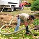 Pumping out a home septic tank