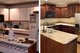 Before and after showing kitchen cabinet refacing