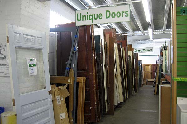 Selection of salvaged doors for sale