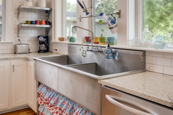 Industrial Sink in a Kitchen | Used Building Materials