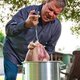 William Shatner frying a turkey
