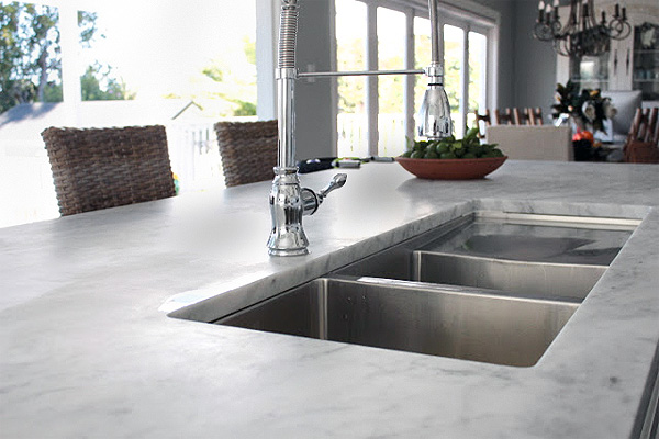 Dark marble countertop